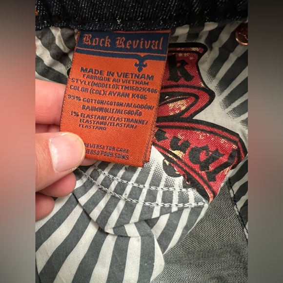 ROCK REVIVAL Ayaan Biker Straight Stretch Denim Jeans - Picture 4 of 10